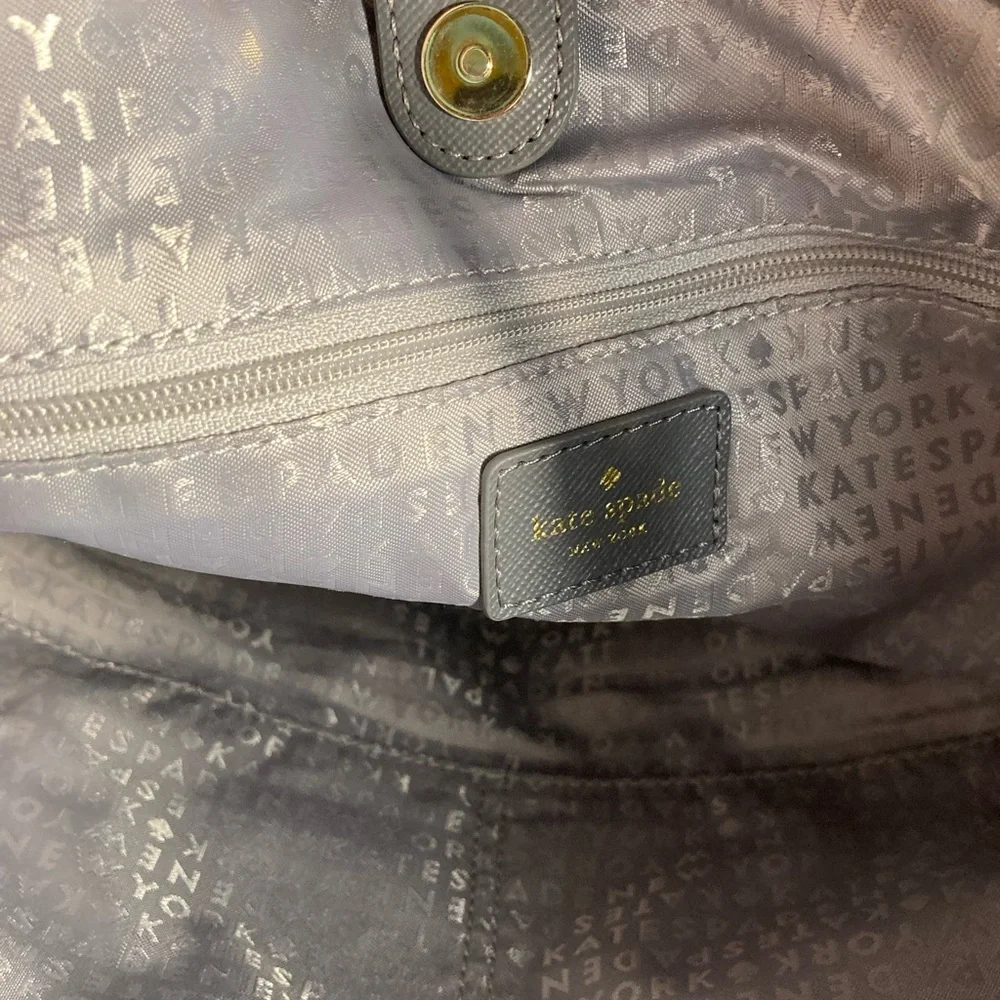 Kate Spade Light Gray Tote Bag